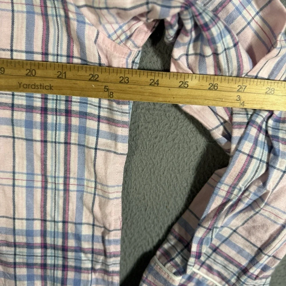 Vintage Lauren Ralph Lauren Women's Collar Classic Pajama Set Pink Plaid Size XL - Picture 8 of 12